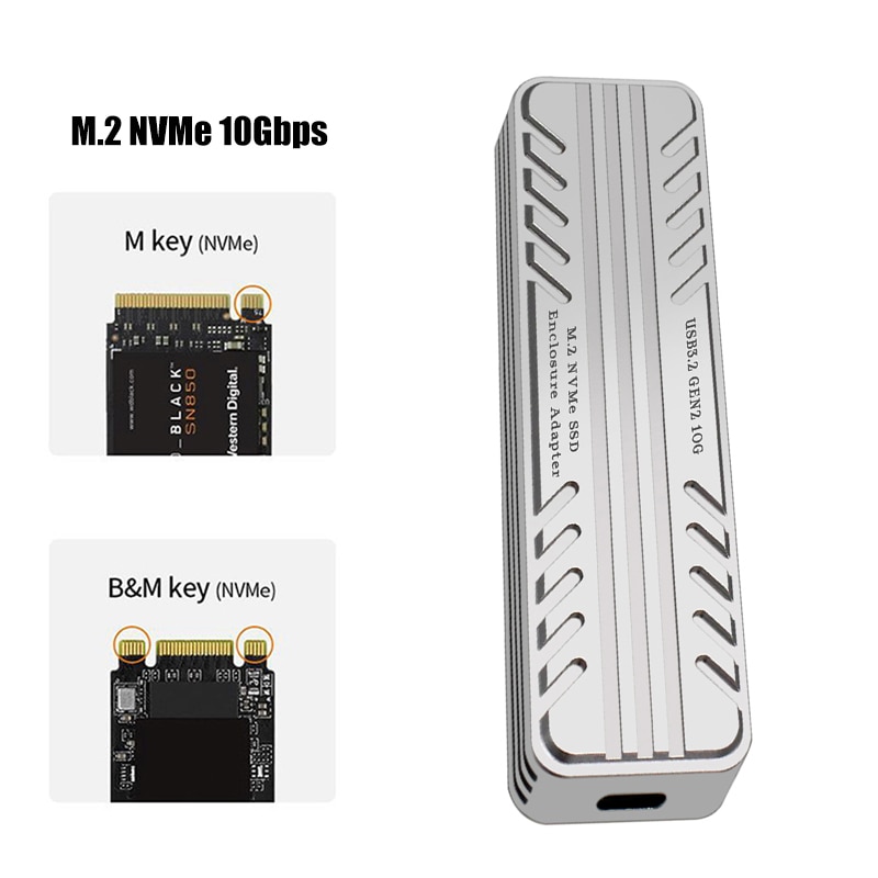 M2 NVME SSD ̽ 10Gbps M2 SSD ̽ NVME-USB 3.1 Gen 2 SSD ̽,  ϵ ̺, M & B-Key & B-Key M.2 SSD ̽